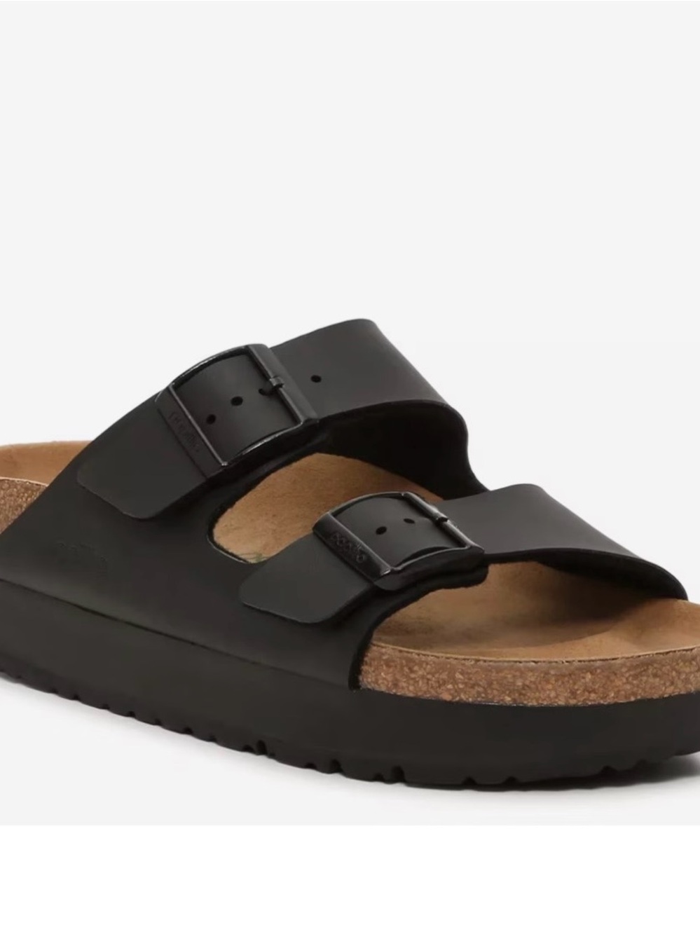 Birkenstock Women’s Black Two-Strap Buckle Sandal